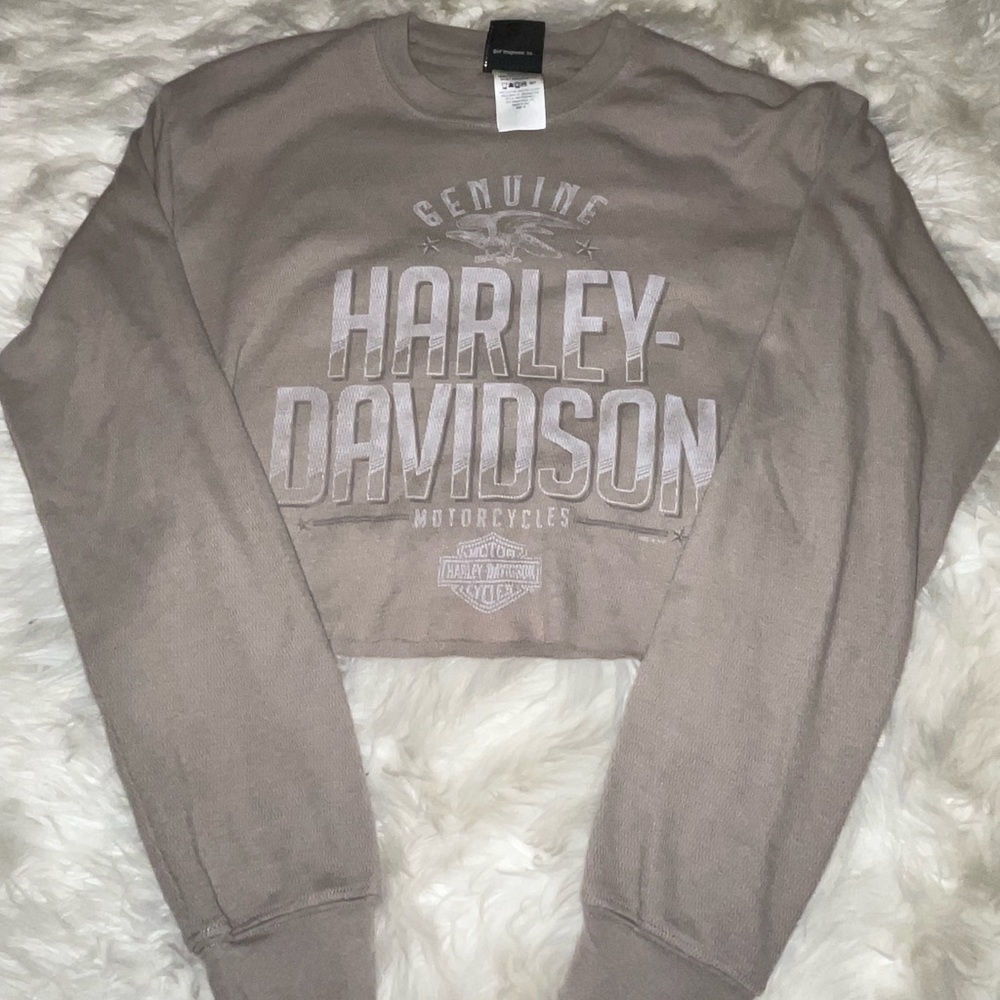 Harley Davidson cropped long sleeve